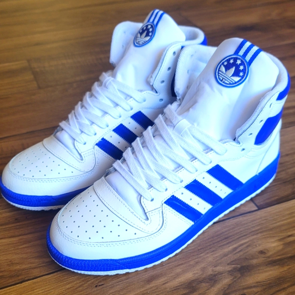 Adidas Top Ten royal blue and white
